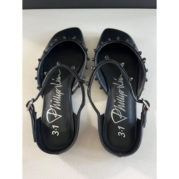 3.1 Phillip Lim Ankle Strap black leather Flat (Women) size 39 - Picture 7 of 11